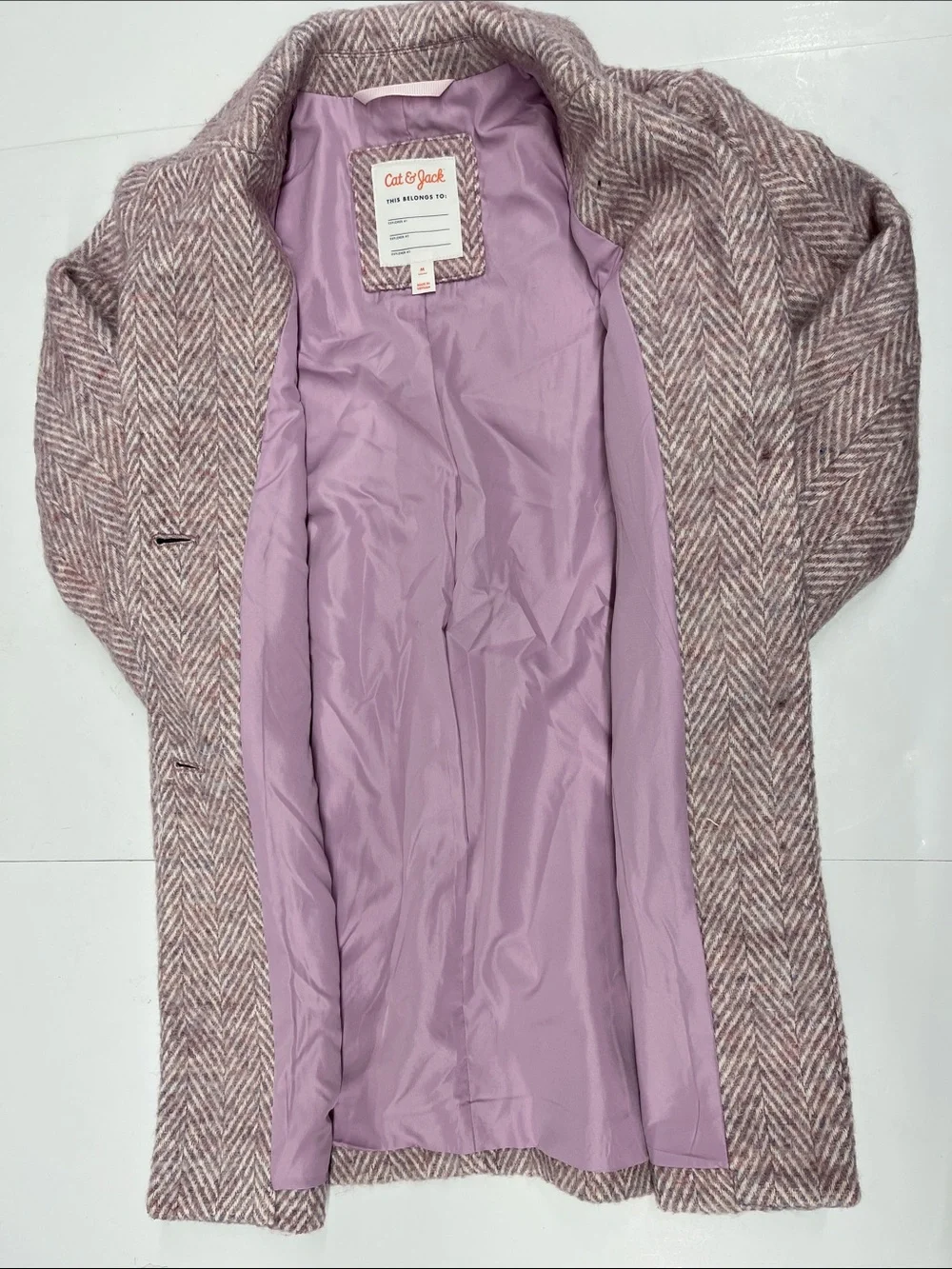 NEW Cat & Jack Girls' Faux Wool Jacket